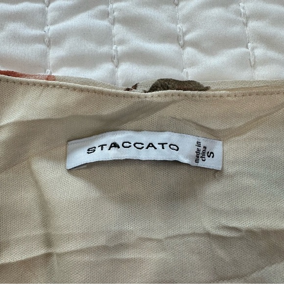 Staccato Long Sleeve Floral Dress in Cream and Brown - Picture 7 of 14